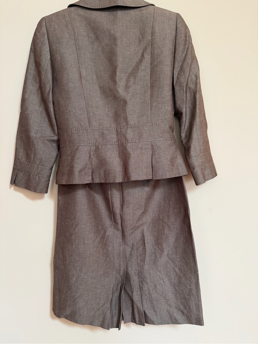 Tahari ASL Taupe-Brown Two-Piece Skirt Suit - Picture 2 of 4